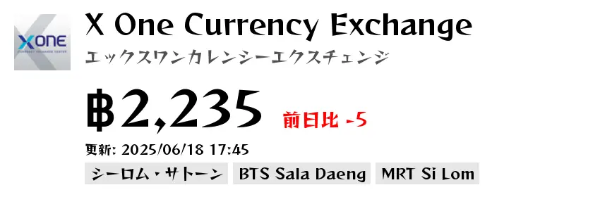 X One Currency Exchange エックスワンカレンシーエクスチェンジ